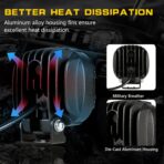 BIGLION.X 4 Inch Round Led Offroad Lights Pair 160W 18800LM Driving Spot Light Pods Super Bright Off Road Fog Lights with Wiring Harness 12V 24V for Pickup Trucks SUV UTV ATV - Image 6