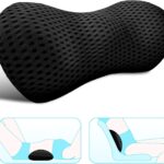 Lumbar Support Pillow for Office Chair, Memory Foam Lumbar Pillow for Lower Back Pain Relief (Black)