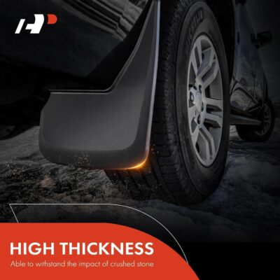 A-Premium Set of 4PCS Mud Flaps Splash Guards Mudguards Mudflaps with Hardware Kits Accessory Compatible with Honda Civic 2022 2023, Sedan, Black Color, Front and Rear (Driver & Passenger Sides) - Image 4