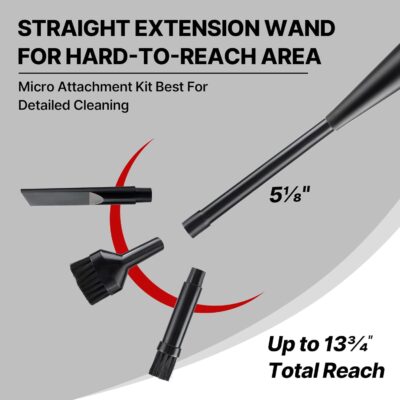 Shop-Vac Micro Cleaning Nozzle Kit, 1-1/4" Detailed-Cleaning Attachments for Compact Wet Dry Shop Vacuum, Storage Bag Included, 6 Pieces - Image 5