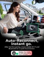 Wireless Carplay & Android Auto Adapter, Metal Design Mini & Stable 2-in-1 Dongle, Convert Vehicle's Wired CarPlay/Android Auto to Wireless, for iOS 10+/Android 11+ & Cars from 2016 - Image 5