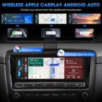 Wireless Single Din CarPlay Stereo: 6.5 Inch Wireless Android Auto Touchscreen Radio for Car - Bluetooth Incell Display 300W 4.2 CHN 2 Subwoofer Outputs USB Type-C Fast Charge SWC - Image 2