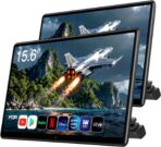 15.6inch Android 13 Headrest Monitor Car TV Touchscreen Entertainment System for Backseat,Support Phone Wireless Mirroring Sync Screen HDMI Bluetooth USB SD 4K Video Playback (2G+32G(2PCS))