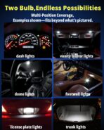 WLJH 40 Pack 194 168 T10 T5 LED Bulbs With Sockets, Non Polarity, Dimmable, For Dash Cluster Dome Map Door Trunk Parking License Plate Lights,300 LM Interior & Exterior Replacement, Bright White - Image 6