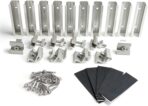 Solar Panel Mounting Brackets Mid and End Clamps and Rails Kit for Roofing Solar Panels of Multiple Sized,Mounting Clamp for Solar Panels Mount PV Modules Fixing Rooftop Installation Support
