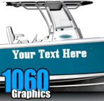 Custom Vinyl Boat Numbers & Letters (Two Decals) Marine Lettering Stickers - Image 23