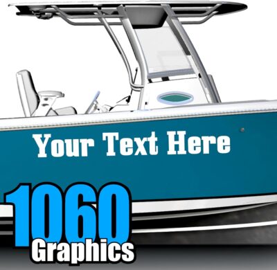 Custom Vinyl Boat Numbers & Letters (Two Decals) Marine Lettering Stickers - Image 23