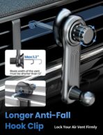 eSamcore Car Vent Phone Mount, Car Phone Holder Mount with Swing Arm Air Vent Clip Car Mount Cell Phone Holder Car for iPhone 17/16/ 15/14/ 13 Pro Max & All 4.7" - 6.9" Android Smartphone - Image 4