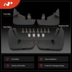 A-Premium Mud Flaps Compatible with Chevrolet Tahoe, Suburban & GMC Yukon, Yukon XL, 2021 2022 2023, No Drilling Required Mud Guards with Hardware Accessories, Set of 4 Front and Rear - Image 3