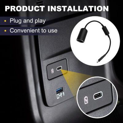 USB C to 12V Adapter/18W Type C Male to 12V Cigarette Lighter Socket Female Cable, GPS, Dash Cam, Car Led Light Strips etc Power line - Image 7