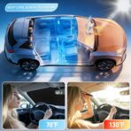 Custom Fit Windshield Sun Shade for VW Jetta 2019-2026, Blocks UV & Heat, Front Window Sunshade Accessories, Easy Fold & Store Keep Your Car Cooler - Image 2