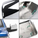 Chrome Direct Replacement Side Mirror Covers Caps for 2015-2020 Ford F150, Directly Replace Style, Not Sticker Style - Image 4