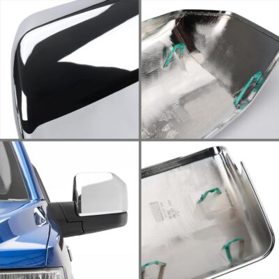 Chrome Direct Replacement Side Mirror Covers Caps for 2015-2020 Ford F150, Directly Replace Style, Not Sticker Style - Image 4