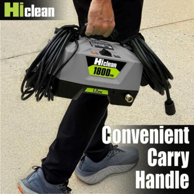 Electric Pressure Washer 1800 PSI - Portable Power Washer for Car Detailing, Patios, Fences and Outdoor Cleaning, Compact Design with Foam Cannon, Turbo and Fan Nozzles, ETL Certified - Image 8