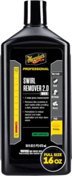 Meguiar's M09 Mirror Glaze Swirl Remover 2.0, Scratch Swirl Remover Restores Shine and Gloss, Provides Professional Results by Hand or Machine, Designed to Be Easy to Use,16 Oz