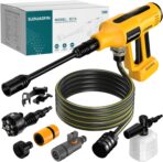 Cordless Portable car Washer for Dewalt 20V Battery Portable Handheld Car Washer with 6-in-1 Nozzle Foam Cannon for Car Floor Fence Wall Cleaning (Battery Not Included)