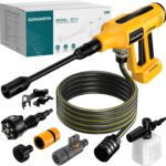 Cordless Portable car Washer for Dewalt 20V Battery Portable Handheld Car Washer with 6-in-1 Nozzle Foam Cannon for Car Floor Fence Wall Cleaning (Battery Not Included)