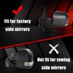 Chrome Direct Replacement Side Mirror Covers Caps for 2015-2020 Ford F150, Directly Replace Style, Not Sticker Style - Image 2