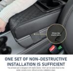 Car Center Console Armrest, Leather Memory Foam Armrest Cushion with Cup Holder & Phone Holder, 13.8" x 8.3" Car Arm Rest Support Pad, Universal for Most Vehicles (Black) - Image 5