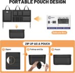 Detachable Hanging Trunk Organizer, Foldable Car Trunk Organizer Hanging for SUVs, Jeeps, Hatchbacks, Car Trunks Organiser with 7 Large Compartments - Image 2