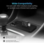 DR VAKU® AUTOELITE 2-in-1 Wireless Car Receiver, Converts Wired Auto Android & CarPlay to Wireless, Bluetooth Connectivity, Only for Cars with OEM Installed Wired Android Auto/CarPlay (Black) - Image 2