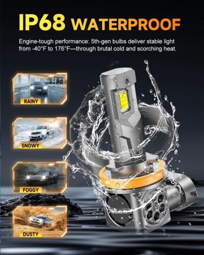 Termitor 2026 New Upgraded H11/H8/H9 Bulbs, 𝟖𝟎𝟎𝟎𝟎𝐋𝐌 𝟏𝟓𝟎𝟎% H11 Led Super Bright 6500K, 1:1 Mini Size Replace Instal Fog Beam, Plug-N-Play, 10 Years Lifespan, Pack of 2 - Image 9