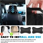 2PCS Car Headrest Pillow Soft & Comfortable,Breathable Car Neck Pillow for Neck Support & Relieve Driving Fatigue,All-Season Necks Pillows for Cars Interior Accessories - Image 6