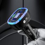 6-in-1 Multi-Function Car Charger with LED Digital Display, PD 3.1A & QC3.0 Super Fast Charging, Fire-Proof PC Body, Multi-Port USB/Type-C Car Adapter for iPhone Android Tablets Cars - Image 3