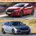 Waterproof Car Cover Replace for 2011-2023 Honda Civic Hatchback, 6 Layers All Weather Custom-fit All Weather Car Covers with Zipper Door & Windproof Bands for Sun Snow Rain Dust Protection - Image 6