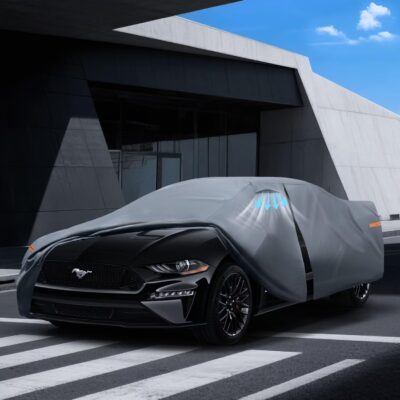 2026 Upgrade Car Cover Waterproof All Weather, Heavy Duty Full Exterior Cover Universal Fit Coupe Ford Mustang/Shelby, Chevrolet Camaro/Corvette, Kia Optima, Audi A4/A5, BMW 5 Series 525i etc. - Image 9