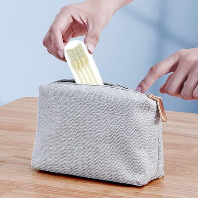 Nasal Hair Cutter for Women Men,2025 Upgraded Manual 360° Rotating Nostril Hair Removal Tool Double Sided Nose Hair Blade,Nose Hair Trimmer with Ear Picker for Travel Essentials (Beige, 3 packs) - Image 5