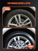 SPTA Tire Shine Applicator, 6Pcs Foam Applicator Pads, Round Shape Side Pressing Hand Polishing Sponge Pads Kit Tire Shine Applicator Pad Tire Dressing Applicator Pad for Applying Tire Shine - Image 5