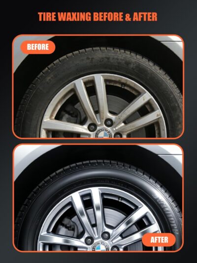 SPTA Tire Shine Applicator, 6Pcs Foam Applicator Pads, Round Shape Side Pressing Hand Polishing Sponge Pads Kit Tire Shine Applicator Pad Tire Dressing Applicator Pad for Applying Tire Shine - Image 5