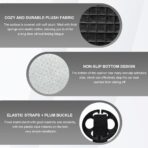 Car Seat Cushion, Soft Plush Auto Seat Cover with Non-Slip Silicone Bottom & Storage Pocket, Universal Breathable Vehicle Seat Cushion Pad for Car Truck SUV, Black - Image 3