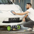 Undercarriage Pressure Washer Attachment 16 Inch Power Washer Water Broom with 4 Nozzles Dual-Function Pressure Washer Undercarriage Cleaner With 3 Pieces Extension Wand 4000 PSI - Image 6