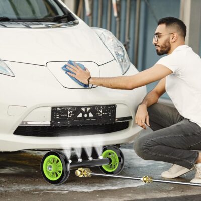 Undercarriage Pressure Washer Attachment 16 Inch Power Washer Water Broom with 4 Nozzles Dual-Function Pressure Washer Undercarriage Cleaner With 3 Pieces Extension Wand 4000 PSI - Image 6