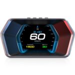 MH HUD Heads Up Display for Car, OBD2 + GPS Dual System, OBD2 Gauge Display, Digital Speedometer MPH Water&Oil Temp Meter Tachometer Driving Overspeed Alarm for All Car, OBD2 for 2008+ Vehicle