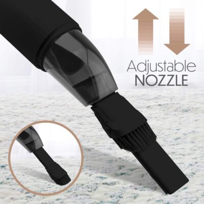 STARUMENT Portable Hand Vacuum Cleaner Handheld Cordless Cleaner for Dust Pet Hair Dirt Home Car Interior Lightweight, Easy to Use, Compact Design Battery Rechargeable with USB-C Cable - Black - Image 5