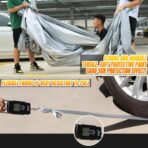 Full Surround All Weather Car Cover Universal Fit for SUVs Body Length 178" to 189", Waterproof Snow Proof UV Proof Scratch Proof Bird Proof Excrement with Zipper Cotton -Silvery - Image 7