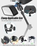 Rearview Mirror Phone Holder for Car - [Metal Arm Clip] Cell Phone Holders for Your Car Mount Automobile Hands Free Cradle Rear View Mirror for iPhone Air 17 16 15 14 13 Pro Max, Galaxy, 4-7" Phones - Image 6