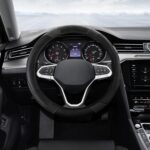 Car Steering Wheel Cover, Steering Wheel Protector, Universal 14.5-15 Inch Microfiber Leather Breathable Auto Steering Wheel Covers, Carbon Fiber Steering Wheel Cover for Women Men (Black)