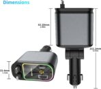 MLVOC 66W Retractable Car Charger with Starlight Projection, 4-in-1 Fast Charging Car Adapter with USB-C & Lightning Cables, Dual Ports, Adjustable Plug for iPhone, Android, Road Trips(Black) - Image 4