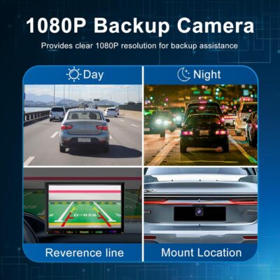 7-Inch Wireless Apple CarPlay & Android Auto Portable Car Screen, Auto Brightness Adjustment, Supports HD Video, with HD Backup Camera - Image 9