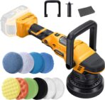 Brushless Cordless Car Buffer Polisher for Car Detailing, 15mm Dual Action, Compatible with DeWalt 20V MAX (Tool Only), 5-Speed Control, Includes 5-inch Polishing Pads & Accessories