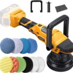 Brushless Cordless Car Buffer Polisher for Car Detailing, 15mm Dual Action, Compatible with DeWalt 20V MAX (Tool Only), 5-Speed Control, Includes 5-inch Polishing Pads & Accessories