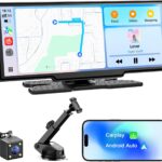 Avylet 8.1'' Wireless Apple Carplay Screen for Car, Android Auto with Backup Camera, Portable Car Stereo Touchscreen with OTA/GPS Navigation/Mirror Link/Voice Control/Bluetooth/AUX/FM/WiFi