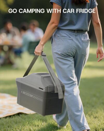 Upstreman Electric Cooler & Warmer 10QT(9L) Capacity, Thermoelectric Car Fridge with Shoulder Strap, Plug In 12V DC Portable Car Food Warmer and Cooler for Travel, Camping, Picnic-AR09 - Image 8