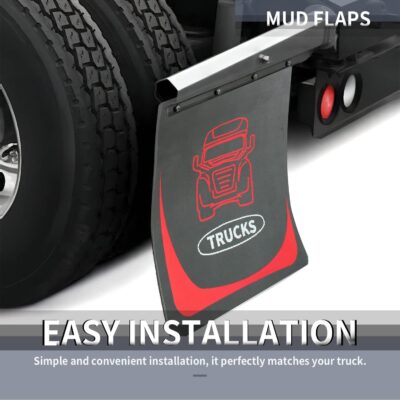 Mud Flaps for Semi Truck, 24''X30'' Heavy-Duty Mud Guards Splash Flaps，Black Semi Mud Flaps for Trailer Freightliner Kenworth Peterbilt - Image 5