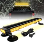 ASPL 26inch 126 LED Rooftop Emergency Strobe Lights Bar Double Side Flashing Safety Warning Traffic Advisor Light Bar Hazard Snow Plow Light for Work Trucks Vehicles Construction Tow Pickup(Amber)