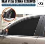 Car Side Window Sun Shades, 4 Pcs Magnet + Velcro Reinforcement Universal UV Protection Blackout Privacy Car Curtains for Family, Baby, Kids, Camping - Image 5